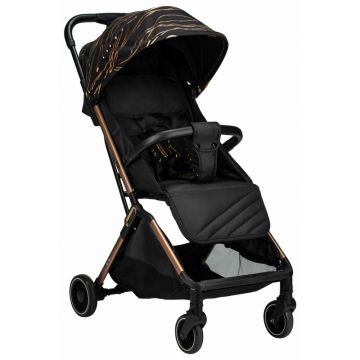 Carucior sport, FreeON, Unique, Pliabil automat, Spatar reglabil, Suport pentru sticla, 6.6 Kg, Conform cu standardul european de securitate EN 1888-2:2018, Gold Rose