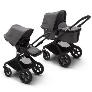 Carucior Bugaboo Fox 2 Complete Black/Grey Melange 2 in 1