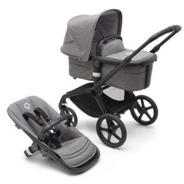 Carucior Bugaboo Fox 5 Black/Grey Melange 2 in 1