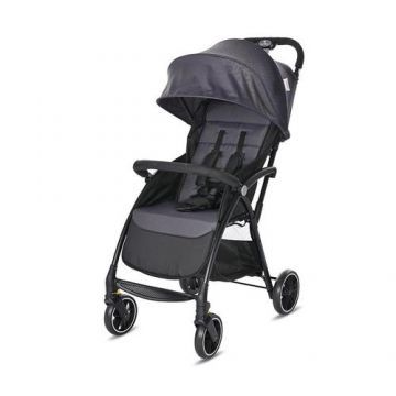 Carucior pentru nou-nascut Lorelli Fresh Grey, ultra-light, 0 luni - 4 ani, pana la 22 kg, plasa contra insectelor, spatar si suport de picioare reglabil