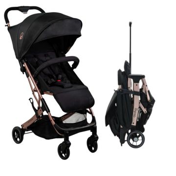 Carucior sport, Asalvo, Amsterdam, De la 6 luni+, Pana la 22 kg, Doar 6.6 kg, Cu spatar inclinabil in 3 pozitii, Include capotina cu fereastra, Cos depozitare, Cadru din aluminiu, Pliere tip troler, Negru