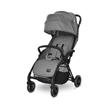 Carucior sport autofold Lorelli Quick Grey, 0 luni - 4 ani, pana la 22 kg, spatar reglabil in 3 pozitii, pozitie de somn, copertina cu protectie solara, materiale tratate UV, suport reglabil de picioare, pliere cu o singura mana