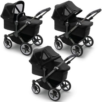 Capotina cu extensie plasa insecte Bugaboo Donkey midnight black