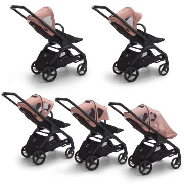 Capotina cu extensie plasa insecte Bugaboo Dragonfly morning pink