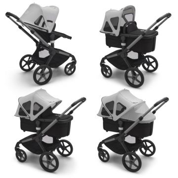 Capotina cu extensie plasa insecte Bugaboo Fox 5 Fox Cub Lynx misty grey