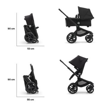 Carucior 2 in 1 Bugaboo Fox 5 black grey melange