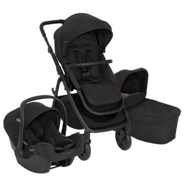 Carucior 3 in 1 Graco Near2Me DLX Midnight, 0 - 36 luni