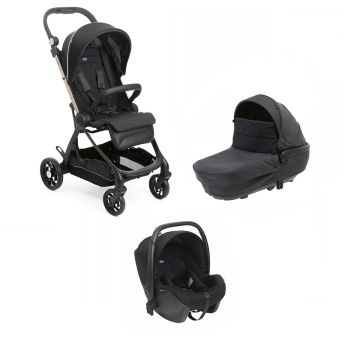 Carucior copii 4 in 1 Chicco One4Ever Comfort, PirateBlack, Kory Essential, de la nastere la 22Kg