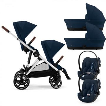 Carucior gemeni Cybex Gazelle S Silver Ocean Blue