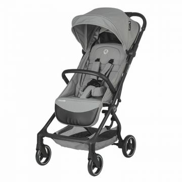 Carucior sport, Coccolle, Sierra, Pana la 22 kg, Copertina extensibila, Cadru din aluminiu, Roti spuma, Cu pliere automata, 0-4 ani, Gri