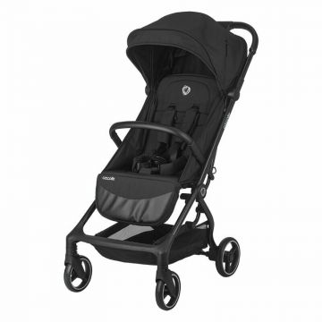 Carucior sport, Coccolle, Sierra, Pana la 22 kg, Copertina extensibila, Cadru din aluminiu, Roti spuma, Cu pliere automata, 0-4 ani, Negru