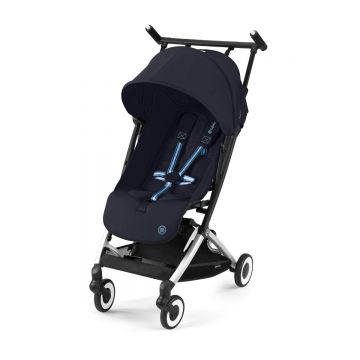 Carucior sport Cybex Gold Libelle Dark Blue cu cadru argintiu