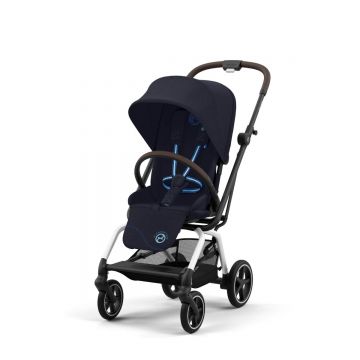 Carucior sport rotativ Cybex Gold Eezy S Twist+ 2 Dark Blue cu cadru argintiu