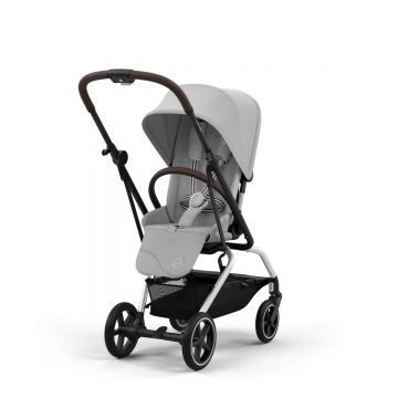 Carucior sport rotativ Cybex Gold Eezy S Twist+ 2 Fog Grey cu cadru argintiu