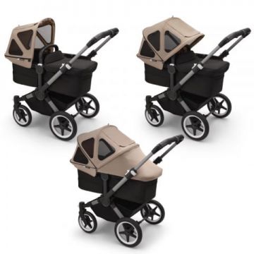 Capotina cu extensie plasa insecte Bugaboo Donkey dune taupe