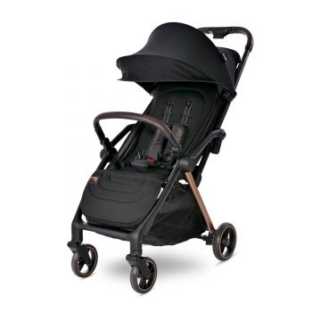 Carucior 2 in 1 autofold, Lorelli Loret, set adaptori inclus, cosulet auto inclus, pana la 22 kg, Black Jasper