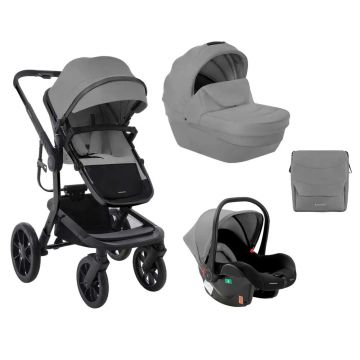 Carucior combinat 3 in 1 Kikka Boo Irene Gri deschis