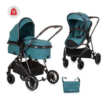 Carucior combinat Chipolino Aura 2024 Blue Green