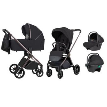 Carucior compact premium Carrello ULTRA 3 in 1 I-Size 40-87 cm Night Black