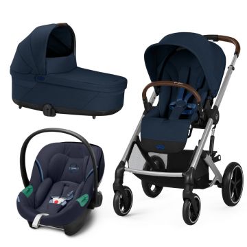 Carucior Cybex Balios S Lux 3 in 1 Silver Ocean Blue