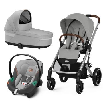 Carucior Cybex Balios S Lux 3 in 1 Silver Stone Grey