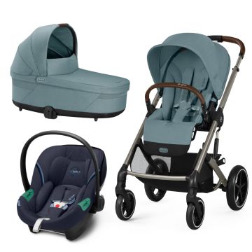 Carucior Cybex Balios S Lux 3 in 1 Taupe Stormy Blue