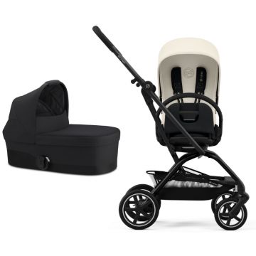 Carucior Cybex Eezy S Twist+2 Black Canvas White 2 in 1