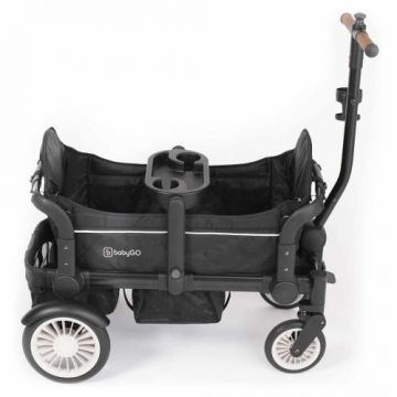 Carucior de transport tip vagon BabyGo Cozy Rider (Negru)