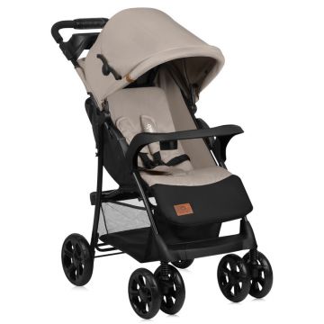 Carucior sport, Lionelo, Emma Plus, Cu tavita, 2 Suporturi pentru pahar, Geanta accesorii, Conform cu standardul european de securitate EN1888-1, Bej