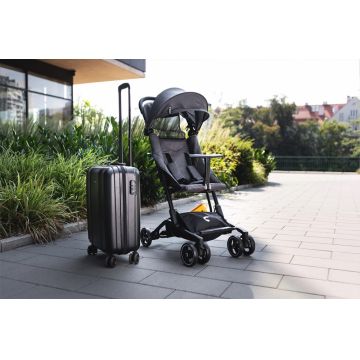 Carucior sport ultracompact pana la 22 kg cu accesorii incluse Kidnort Snopetrel Grey