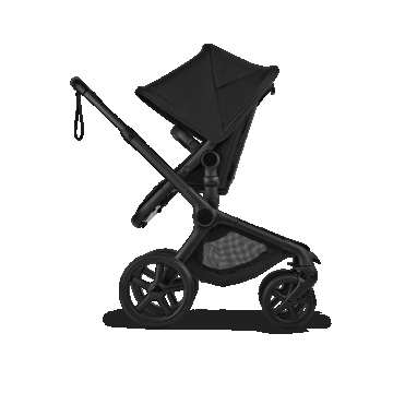 Carucior 2 in 1 Bugaboo Fox 5 Renew Black Heritage Black cu maner reglabil, reversibil, suspensii, cadru din aluminiu Carucior 2 in 1 Bugaboo Fox 5 Renew Black Heritage Black cu maner reglabil, reversibil, suspensii, cadru din aluminiu