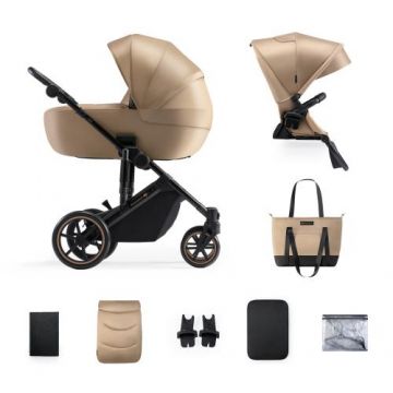Carucior 2in1 multifunctional KinderKraft Prime 2, 0-22 kg, pliabil, UPF50+, ventilatie, reversibil, Bej Carucior 2in1 multifunctional KinderKraft Prime 2, 0-22 kg, pliabil, UPF50+, ventilatie, reversibil, Bej