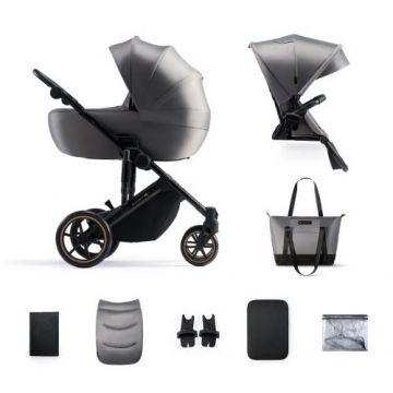 Carucior 2in1 multifunctional KinderKraft Prime 2, 0-22 kg, pliabil, UPF50+, ventilatie, reversibil, Gri Carucior 2in1 multifunctional KinderKraft Prime 2, 0-22 kg, pliabil, UPF50+, ventilatie, reversibil, Gri