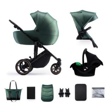Carucior 3 in 1 Kinderkraft Prime 2 cu scoica Mink Pro, R 129, sistem de calatorie, 0 - 36 luni, Verde Carucior 3 in 1 Kinderkraft Prime 2 cu scoica Mink Pro, R 129, sistem de calatorie, 0 - 36 luni, Verde