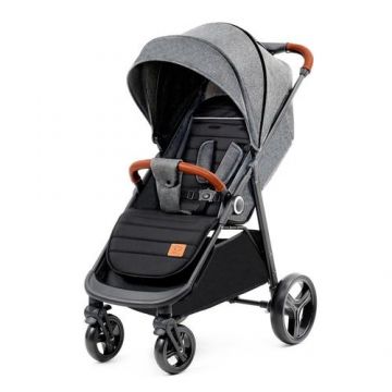 Carucior sport Kinderkraft Grande Plus, 0-22 kg, ultra compact, Negru/Gri