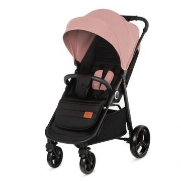 Carucior sport Kinderkraft Grande Plus, 0-22 kg, ultra compact, Negru/Roz