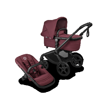 Carucior Bugaboo Fox 5 Renew Black Dark Cherry 2 in 1 Carucior Bugaboo Fox 5 Renew Black Dark Cherry 2 in 1