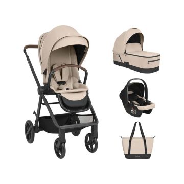 Carucior combinat 3 in 1 Kikka Boo Mia 2026 Bej Carucior combinat 3 in 1 Kikka Boo Mia 2026 Bej