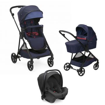 Carucior copii 3 in 1 Chicco Seety, cu scaun auto Kory Plus I-Size, OxFord Blue (Albastru), 0luni+ Carucior copii 3 in 1 Chicco Seety, cu scaun auto Kory Plus I-Size, OxFord Blue (Albastru), 0luni+