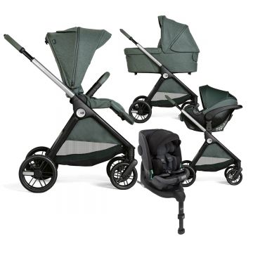 Carucior copii 5 in 1 Chicco Bellagio (carucior, landou, scoica, scaun auto, baza isofix), Fir Tree (verde inchis), 0luni+ Carucior copii 5 in 1 Chicco Bellagio (carucior, landou, scoica, scaun auto, baza isofix), Fir Tree (verde inchis), 0luni+
