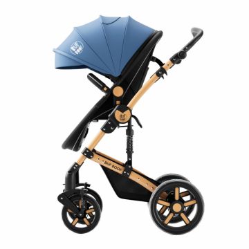 Carucior pentru copii Buf Boof A1 Deluxe Blue 2 in 1 reversibil 0-36 luni, cadru din aluminiu, amortizoare, accesorii incluse Carucior pentru copii Buf Boof A1 Deluxe Blue 2 in 1 reversibil 0-36 luni, cadru din aluminiu, amortizoare, accesorii incluse