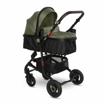 Carucior pentru copii Lorelli Alba Premium Loden Green 0-3 ani, landou transformabil, adaptori scoica, cadru din aluminiu, maner ajustabil, sezut reversibil, suspensii, suport pentru sticla, bara detasabila, maxim 15 kg Carucior pentru copii Lorelli Alba Premium Loden Green 0-3 ani, landou transformabil, adaptori scoica, cadru din aluminiu, maner ajustabil, sezut reversibil, suspensii, suport pentru sticla, bara detasabila, maxim 15 kg