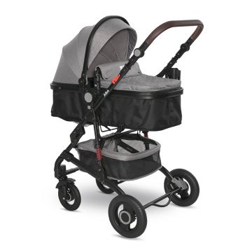 Carucior pentru copii Lorelli Alba Premium Opaline Grey 0-3 ani, landou transformabil, adaptori scoica, cadru din aluminiu, maner ajustabil, sezut reversibil, suspensii, suport pentru sticla, bara detasabila, maxim 15 kg Carucior pentru copii Lorelli Alba Premium Opaline Grey 0-3 ani, landou transformabil, adaptori scoica, cadru din aluminiu, maner ajustabil, sezut reversibil, suspensii, suport pentru sticla, bara detasabila, maxim 15 kg