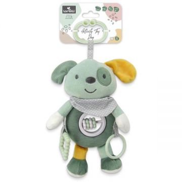 Jucarie de plus cu inel pentru agatat Catelus Verde 24 cm 0 luni+ Jucarie de plus cu inel pentru agatat Catelus Verde 24 cm 0 luni+