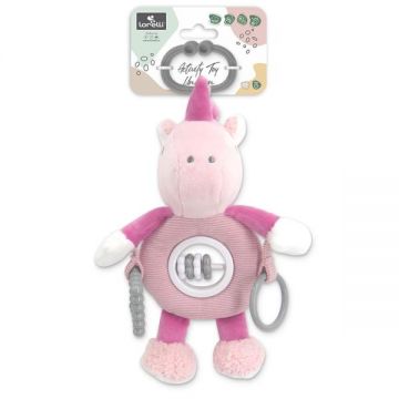 Jucarie de plus cu inel pentru agatat Unicorn Roz 24 cm 0 luni+ Jucarie de plus cu inel pentru agatat Unicorn Roz 24 cm 0 luni+