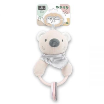 Jucarie de plus Ursulet Beige 20 cm cu forme geometrice zornaitoare 0 luni+ Jucarie de plus Ursulet Beige 20 cm cu forme geometrice zornaitoare 0 luni+