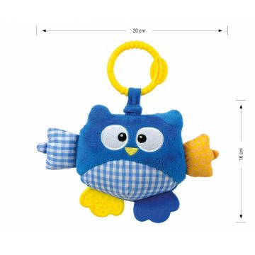 Jucarie din plus pentru agatat, fosnaie si vibreaza Cutie Owl Blue Jucarie din plus pentru agatat, fosnaie si vibreaza Cutie Owl Blue