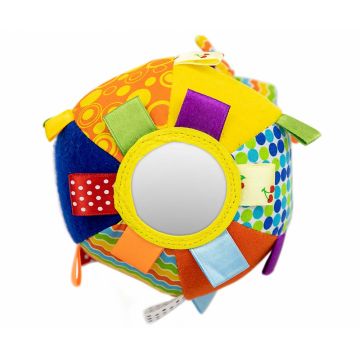 Jucarie din plus pentru agatat Minge senzoriala cu clopotel Funny Ball Jucarie din plus pentru agatat Minge senzoriala cu clopotel Funny Ball