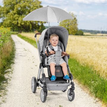 Umbrela de soare pentru carucior Reer ShineSafe Grey Melange Umbrela de soare pentru carucior Reer ShineSafe Grey Melange